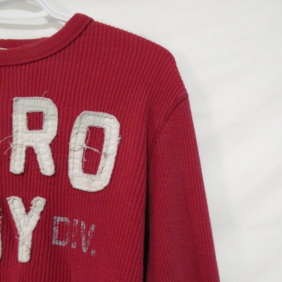 AEROPOSTALE | medium | Red Thermal Shirt | Bold Aero NY ATH DIV Front - Picture 5 of 16